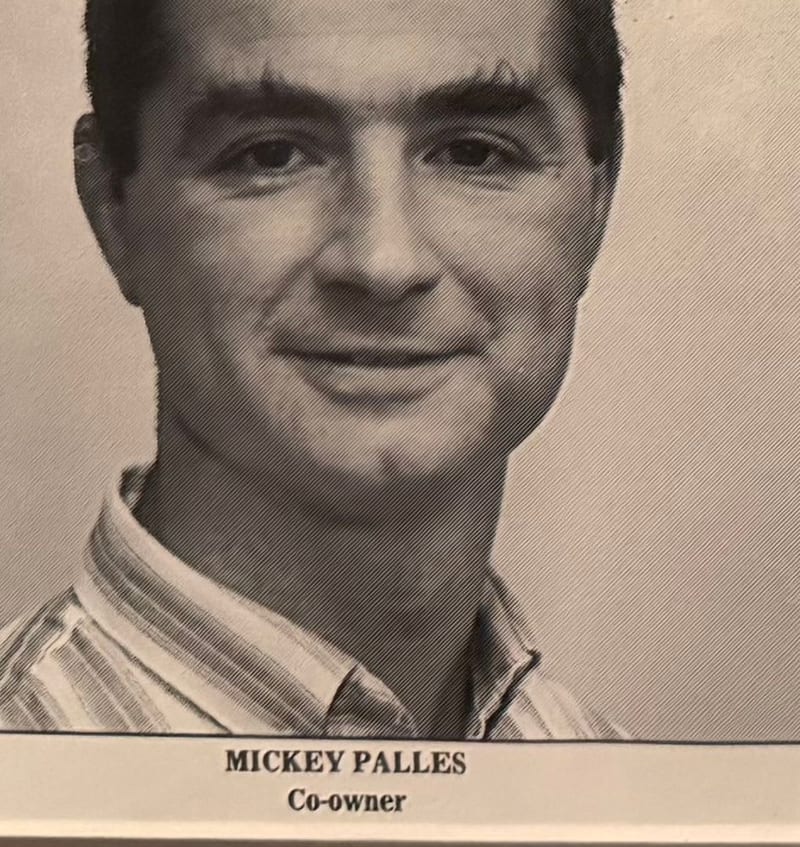Mickey Palles portrait from the Pottsville Republican of Aug. 29, 1990, captioned Co-owner.